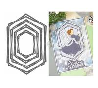 DzIxY Geometry Lace Background Metal Cutting Dies for Card Making Kit Embossing Paper Die Cuts Set Scrapbook Stencils Supplies Machine Templates