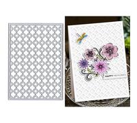 DzIxY Grid Background Metal Cutting Dies for Clear Stamps and Metal Cutting Dies Sets for Card Making Scrapbooking Paper Supplies Seals Storage Pockets