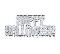 DzIxY Happy Halloween Metal Cutting Dies for Card Making Scrapbook Kit Embossing Paper Die Cuts Machine Stencils Storage Pockets Supplies