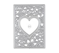 DzIxY Heart Flower Background Metal Cutting Dies for Card Making Kit Embossing Paper Die Cuts Scrapbook Machine Stencils Storage Pockets Supplies