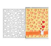 DzIxY Hollow Big Small Heart Background Metal Cutting Dies for Card Making Kit Embossing Paper Die Cuts Set Scrapbook Stencils Supplies Machine Templates