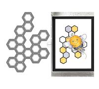 DzIxY Honeycomb Graphics Metal Cutting Dies for Card Making Kit Embossing Paper Die Cuts Scrapbook Machine Stencils Storage Pockets Supplies