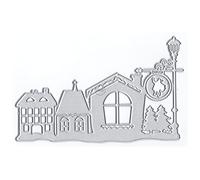 DzIxY House Street Light Metal Cutting Dies for Card Making Kit Embossing Paper Die Cuts Scrapbook Machine Stencils Storage Pockets Supplies