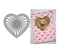 DzIxY Love Heart Lace Labels Background Metal Cutting Dies for Card Making Kit Embossing Paper Die Cuts Set Scrapbook Stencils Supplies Machine Templates