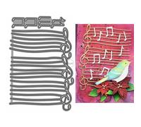 DzIxY Musical Notes Background Metal Cutting Dies for Card Making Kit Embossing Paper Die Cuts Set Scrapbook Stencils Supplies Machine Templates