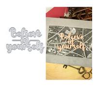 DzIxY Nice Blessing Word Metal Cutting Dies for Card Making Kit Embossing Paper Die Cuts Scrapbook Machine Stencils Storage Pockets Supplies