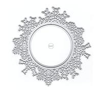 DzIxY Nice Snowflake Lace Round Frame Metal Cutting Dies for Card Making Embossing Paper Die Cuts Sets Album Scrapbooking Templates Stencils Storage Pockets