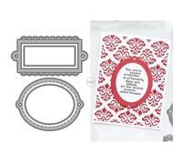 DzIxY Oval and Square Tag Labels Metal Cutting Dies for Card Making Kit Embossing Paper Die Cuts Set Scrapbook Stencils Supplies Machine Templates