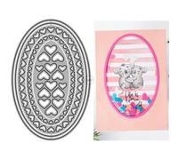 DzIxY Oval Background Board Heart Love Decorations Metal Cutting Dies for Card Making Kit Embossing Paper Die Cuts Set Scrapbook Stencils Supplies Machine Templates