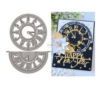 DzIxY Patchwork Clock Dial Metal Cutting Dies for Card Making Kit Embossing Paper Die Cuts Set Scrapbook Stencils Supplies Machine Templates