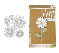 DzIxY Patchwork Daisy Flowers Leaves Metal Cutting Dies for Card Making Kit Embossing Paper Die Cuts Set Scrapbook Stencils Supplies Machine Templates
