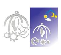DzIxY Patchwork Moon Cloud Star Hanging Basket Toys Metal Cutting Dies for Card Making Kit Embossing Paper Die Cuts Set Scrapbook Stencils Supplies Machine Templates