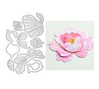 DzIxY Patchwork Peony Flowers Metal Cutting Dies for Card Making Kit Embossing Paper Die Cuts Set Scrapbook Stencils Supplies Machine Templates