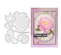 DzIxY Patchwork Peony Flowers Metal Cutting Dies for Card Making Kit Embossing Paper Die Cuts Set Scrapbook Stencils Supplies Machine Templates