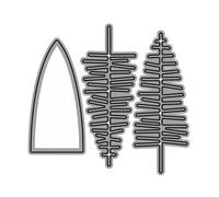 DzIxY Pine Trees Metal Cutting Dies for Card Making Kit Embossing Paper Die Cuts Scrapbook Machine Stencils Storage Pockets Supplies