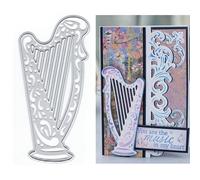 DzIxY Play The Harp Metal Cutting Dies for Card Making Kit Embossing Paper Die Cuts Scrapbook Machine Stencils Storage Pockets Supplies