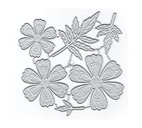 DzIxY Pretty Overlapping Flowers Leaves Metal Cutting Dies for Card Making Embossing Paper Die Cuts Sets Album Scrapbooking Templates Stencils Storage Pockets