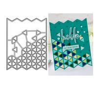 DzIxY Rectangle Hollow Grid Background Board Metal Cutting Die Card Making Kit Embossed Paper Die Cut Set for Scrapbooking Stencils Supplies Machine Template