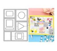 DzIxY Rectangular Stamps Lace Background Board Geometry Label Metal Cutting Dies for Card Making Kit Embossing Paper Die Cuts Set Scrapbook Stencils Supplies Machine Templates