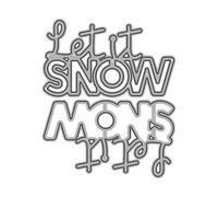 DzIxY Shadow English Words Let It Snow Metal Cutting Dies for Card Making Kit Embossing Paper Die Cuts Set Scrapbook Stencils Supplies Machine Templates