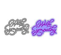 DzIxY Shadow English Words with Sympathy Metal Cutting Dies for Card Making Kit Embossing Paper Die Cuts Set Scrapbook Stencils Supplies Machine Templates