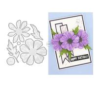 DzIxY Shadow Patchwork Two-Layer Flowers Metal Cutting Dies for Card Making Kit Embossing Paper Die Cuts Set Scrapbook Stencils Supplies Machine Templates