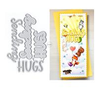 DzIxY Shadow Sending HUGS Metal Cutting Dies for Card Making Kit Embossing Paper Die Cuts Scrapbook Machine Stencils Storage Pockets Supplies