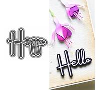 DzIxY Shadow Word Hello Metal Cutting Dies for Card Making Kit Embossing Paper Die Cuts Set Scrapbook Stencils Supplies Machine Templates
