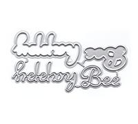 DzIxY Shadow Words Bee Happy Metal Cutting Dies for Card Making Kit Embossing Paper Die Cuts Scrapbook Machine Stencils Storage Pockets Supplies
