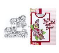 DzIxY Shadow Words Thank You Metal Cutting Dies for Card Making Embossing Paper Die Cuts Sets Album Scrapbooking Templates Stencils Storage Pockets