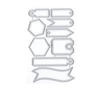 DzIxY Simple Geometry Label Metal Cutting Dies for Card Making Embossing Paper Die Cuts Sets Album Scrapbooking Templates Stencils Storage Pockets