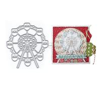 DzIxY Spectacular Ferris Wheel Metal Cutting Dies for Card Making Kit Embossing Paper Die Cuts Sets Scrapbooking Machine Stencils Storage Pockets Supplies