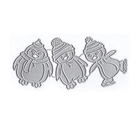 DzIxY Three Penguins Metal Cutting Dies for Clear Stamps and Metal Cutting Dies Sets for Card Making Scrapbooking Paper Supplies Seals Storage Pockets