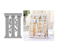 DzIxY Vintage Columns Leaves Metal Cutting Dies for Card Making Kit Embossing Paper Die Cuts Set Scrapbook Stencils Supplies Machine Templates