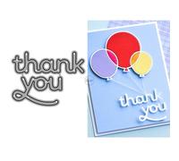 DzIxY Word Thank You Metal Cutting Dies for Clear Stamps and Metal Cutting Dies Sets for Card Making Scrapbooking Paper Supplies Seals Storage Pockets
