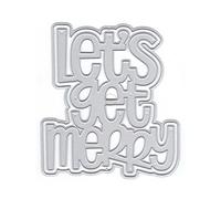 DzIxY Words Let's Get Marry Metal Cutting Dies for Card Making Kit Embossing Paper Die Cuts Scrapbook Machine Stencils Storage Pockets Supplies