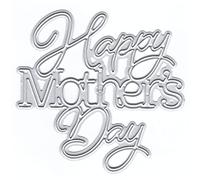 DzIxY Words Mother's Day Metal Cutting Dies for Card Making Kit Embossing Paper Die Cuts Scrapbook Machine Stencils Storage Pockets Supplies