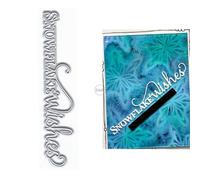 DzIxY Words Snowflake Wishes Metal Cutting Dies for Card Making Kit Embossing Paper Die Cuts Scrapbook Machine Stencils Storage Pockets Supplies