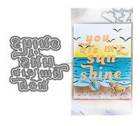 DzIxY Words You are My Sun Shine Metal Cutting Dies for Card Making Kit Embossing Paper Die Cuts Set Scrapbook Stencils Supplies Machine Templates
