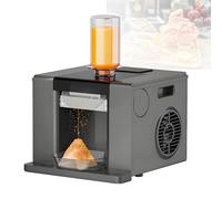 DzkZen Automatic Snowflake Ice Machine, Electric Crushed Snow Cone Shaver, Smoothie Machine, 60kg/Day, Air Cooling for Food Truck, Restaurant, Milk Tea Shops, Household Grey