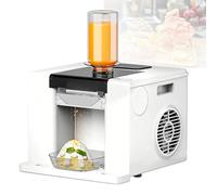 DzkZen Automatic Snowflake Ice Machine, Electric Crushed Snow Cone Shaver, Smoothie Machine, 60kg/Day, Air Cooling for Food Truck, Restaurant, Milk Tea Shops, Household White