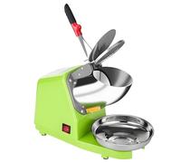 DzkZen Electric Ice Crusher, Double Knife Ice Crusher, Ice Crusher, 65 kg/h, 300 W Ice Crusher Smoothie Machine, Suitable for Soft Drinks, Cocktails or Cold Dessert Preparation Green
