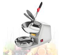 DzkZen Electric Ice Crusher Shaver, 300W Commercial Snow Cone Maker, Stainless Steel, Adjustable Thickness, 65kg/Hour for Bars, Cafes, Snack Stands, Home Use Silver