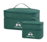 Dzmuero 2 Pieces First Aid Kit Bags, Empty Emergency Bags, Waterproof Portable, Large Capacity, Medicine Storage Bag for Home, Office, Travel, RVs, Fashionable
