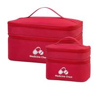 Dzmuero 2 Pieces First Aid Kit Bags, Empty Emergency Bags, Waterproof Portable, Large Capacity, Medicine Storage Bag for Home, Office, Travel, RVs, Fashionable