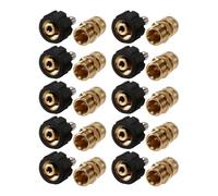 DZNDM0EVT Pressure Washer Adapter Pressure Washer Adapter Kit M22 14mm to 1/4 inch Quick Connect Pack of 10 Gold and Black(A1)