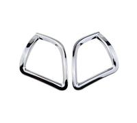 DZNEFYUP For Peugeot 2008 2014-2019 2PCS Chrome Car Rear Back Fog Light Lamp Frame Sticker Cover Trim Front Radiator Grilles