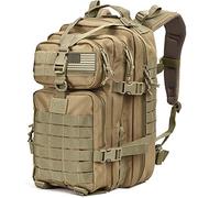 dzotmyn Tru Salute 45L Military Tactical Backpack Large Army 3 Day Assault Pack Molle Bugout Bag Rucksack, Tan, L, Military Backpacks Rucksack Style