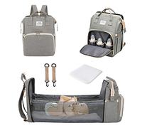 DZOZO Baby Chaning Bag Backpack Diaper Nappy Rucksack Multifunctional Mummy Shoulder Bag with Changing Station Portporable Travel Diaper Bag Baby Bed Backpack with Mat Bed for Mum Dad Outdoor