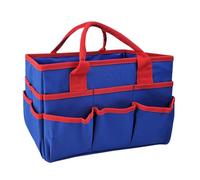 DZOZO Desktop File Folder Tote Storage Organizer Art Craft Storage Bag Foldable Gardening Tool Bag Teacher Office Supplies Storage Tote Bag Art Organizer Storage Craft Tote Bag, 10 Pockets, Blue